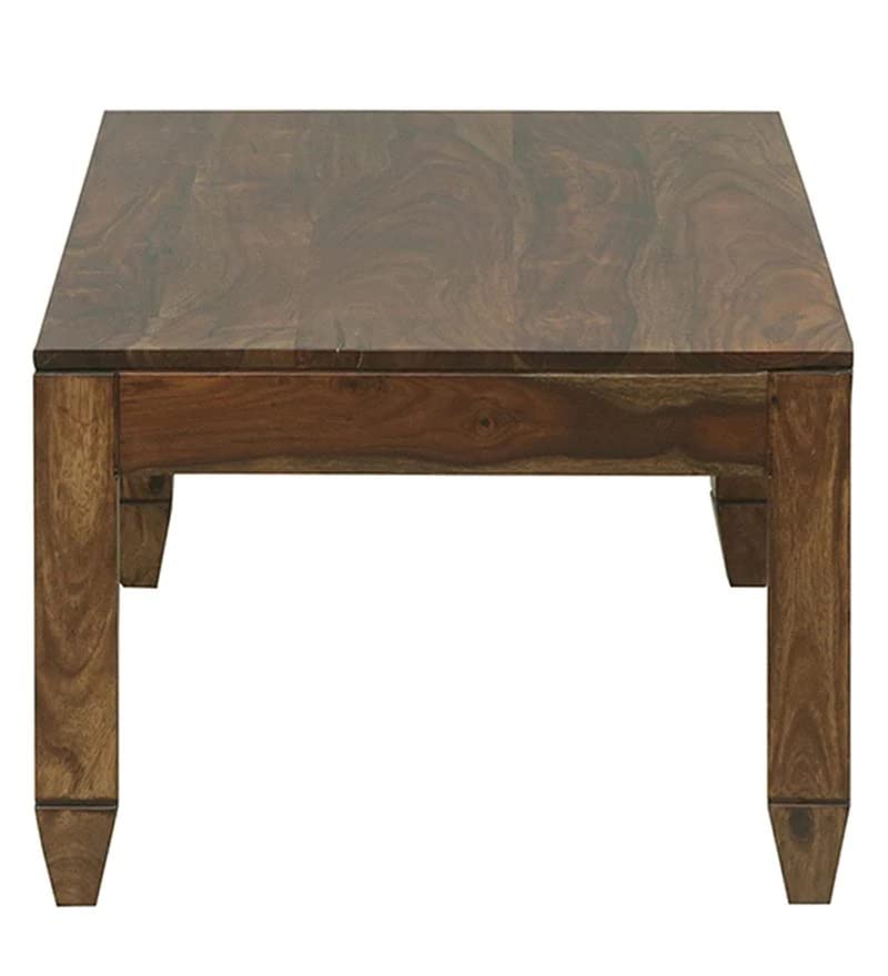 Image of DRIFTINGWOOD Sheesham Wood Rectangle Center Coffee Table for Living Room | Solid Wood Sofa Centre Table Without Storage for Home & Office | Natural Finish