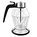 Hbbgdiy Glass Honey Dispenser 200ml Clear Honey Pot No Drip with Stand and Handle Syrup Dispenser Jar for Breakfast Coffee Kitchen Use Sugar Maple Syrup Container