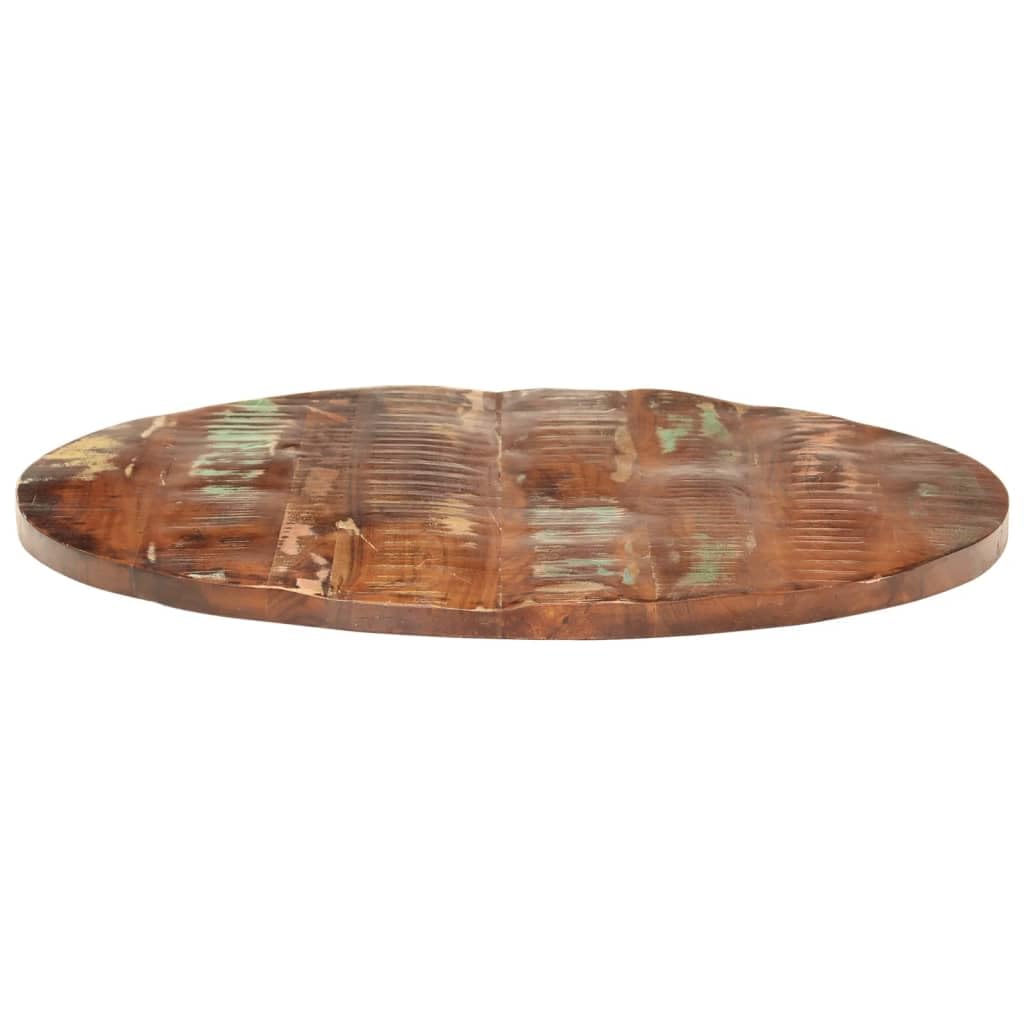 Rundholz Tischplatte Ø 80x3,8 cm aus Massivholz Altholz rustikale Esszimmer Möbel Ersatzplatte für DIY BAU und Tischgestaltung