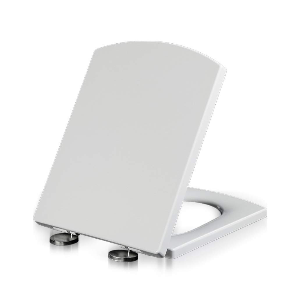 Siège de toilette carré blanc premium amorti et déclipsable