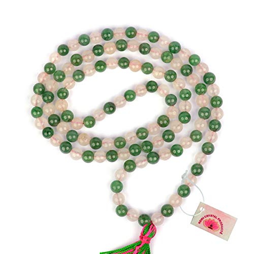 Image of Reiki Crystal Products Natural Reiki Feng-Shui Mala Necklace 6 mm Crystal Stone 108 Bead Jaap Mala for Men and Women