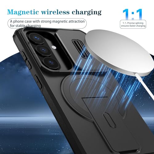 Image of ShieldTech MagStand Series Case for Samsung Galaxy S26 5G, Mobile Phone Cover with Sliding Camera Shield, Mag-Safe, Kickstand, Shockproof for Samsung Galaxy S26 5G - Black