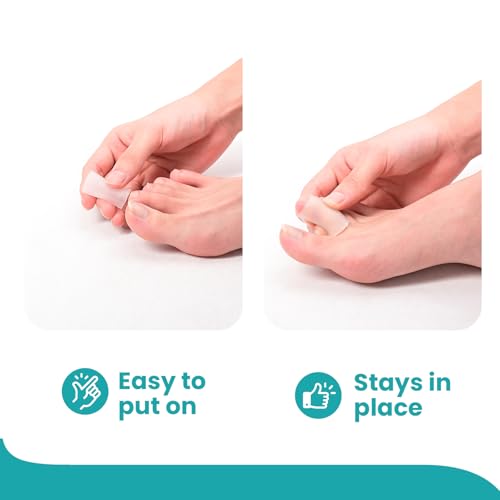 Image of Silicone Toe Protectors - 12 Pack Silicone Toe Sleeve for Hammer Toes, Corns, Calluses, Blisters - Soft Gel Toe Tube Pads for Pain Relief(Clear)