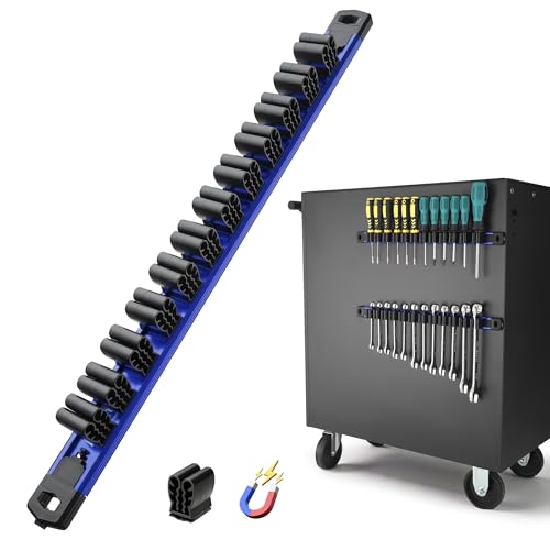 Reniteco Magnetic Screwdriver & Wrench Organizer, 12-Slot