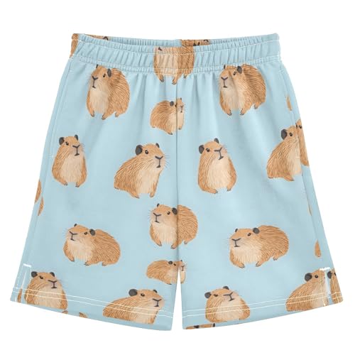 senya Boys Athletic Short Cute Capybara Blue A Soft Pants Summer Shorts Bottoms with Pocket