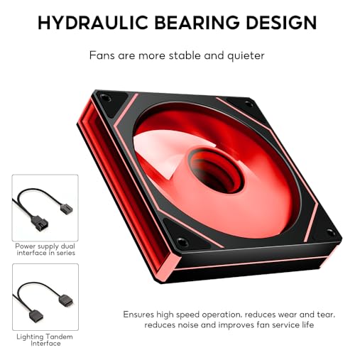 Image of Prism4 MAX 120mm PC Reverse Blade ARGB case Fan,Infinity Mirror RGB Light Effect 5V 3PIN Motherboard Light Sync 800~1600RPM PWM PC Fan(Black Forward-1Pack)