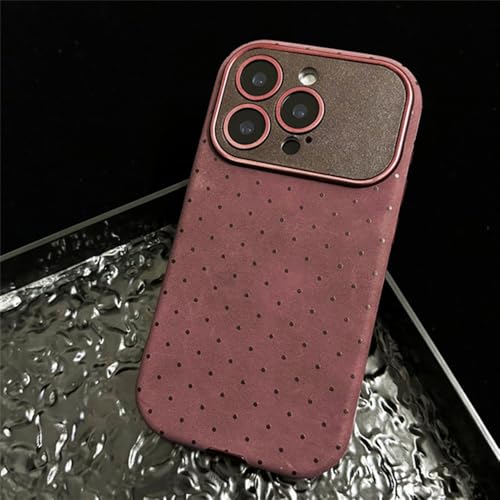 Coque silicone souple iPhone 14 Plus et 13 grand objectif antichoc rouge bordeaux