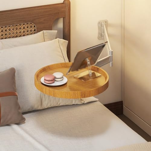 Folding Wall Mounted Table, 11in Retractable Desk, 180° Detachable Design