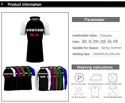 Custom Your Own Print Front & Back BJJ Foundation Rash Guard - Short Sleeve Compression Base Layer Rash Guard4