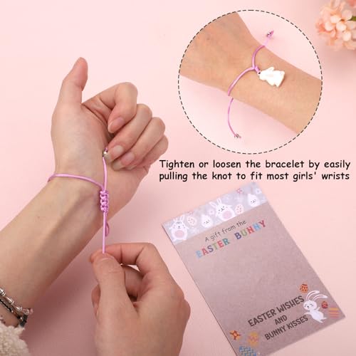 Pulseras de Conejo joyas de conejito colgante regalos de Pascua para adolescentes 4