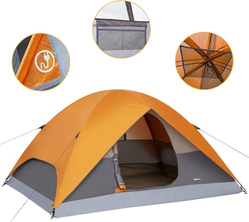 Image of 3-Season Lightweight Camping Tent for 2 Persons Waterproof Wind Resistant Outdoor Shelter Double Layer Backpacking Hiking Adventure Trekking Portable Compact Durable Easy
