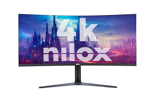 NXM344KD11, Monitor Gaming Curvo 34 Pollici, Monitor Gaming 4k con Frequenza 165Hz e Tempo di Risposta 1ms, Ingressi HDMI e DP, Monitor PC con Immagini Chiare e Nitide per Gioco Fluido