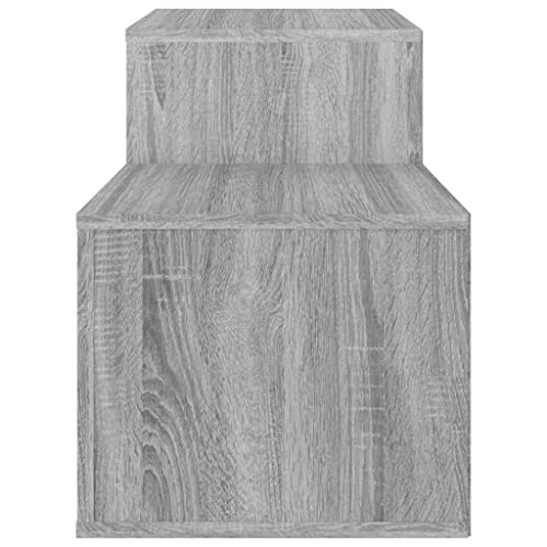 Zapatero y banco para pasillo mueble madera gris almacenamiento largo 8