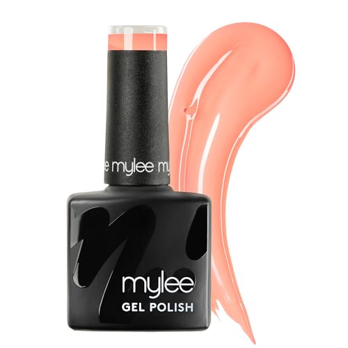 Mylee Gel Nail Polish 8ml [Apricot Jam] - UV/LED Soak-Off Nail Art Manicure Pedicure for Professional, Salon & Home Use [Coral Range] - Long Lasting & Easy to Apply