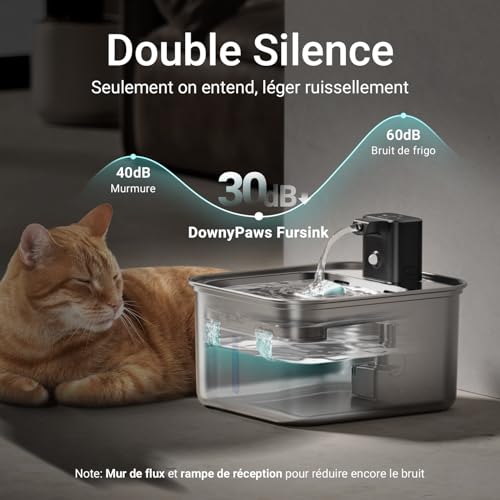 Fontaine à eau pour chat sans fil autonome, idéale pour les absences du week-end - 6