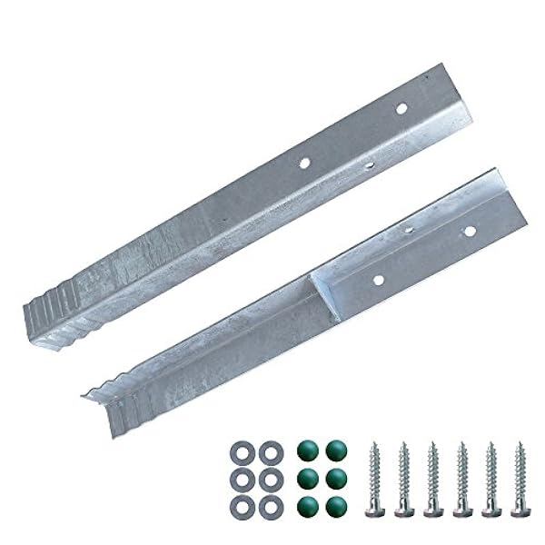 Fatmoose hoekankerset 12 stuks voor speeltoren, schommelsteigers en ladders, thermisch verzinkt, 50 x 4,5 x 4,5 cm