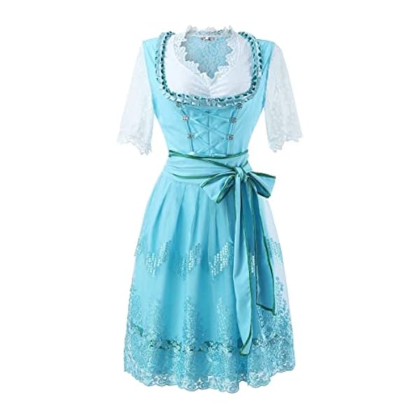 ADMAY Winter Gift Populair Festival y2* k Duitsland Oktoberfest Womens Vintage Jurk Korte Mouw Bier Jurk Podium Performance Jurk Runa Yomozuki Cosplay Kostuum