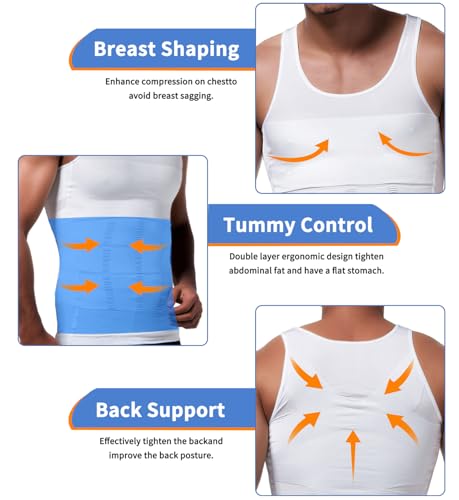 Mens Compression Tank Tops Slimming Body Shaper Vest Shirts Abs Shaping Workout Shapewear3