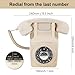 Wall Telephone, Corded Landline Phone for Home, Wall Mounted Retro Telephone, 1960s Old Fashion Antique Phones, Single Line Analog Trimline Phone with Loud Ringer for Seniors (Ivory)