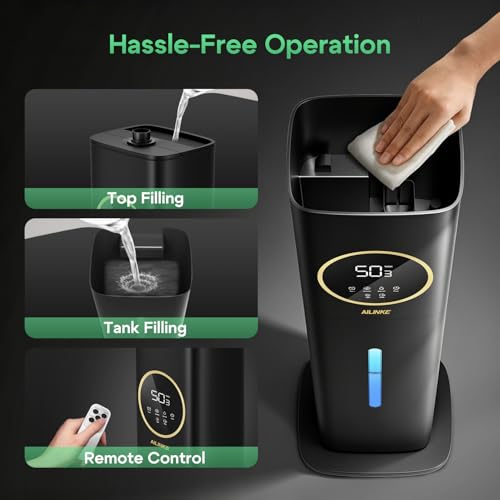 AILINKE Humidifier for Plants Indoor, Reptile Fogger with Humidity Control - 2.1Gal/8L Cool Mist Humidifier with Humidity Probe/Expandable Hose, Terrarium, Greenhouse, Grow Tent, Houseplants, Reptiles by AILINKE - Used condition - Image 9