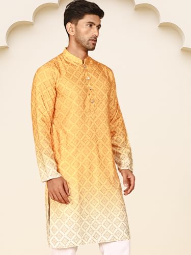 Image of Jompers Men's Ombre Pure Cotton Straight Kurta