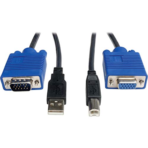 Cable KVM USB de 1.8m Tripp Lite B006-VU4-R con conectores HD15 y USB A negro