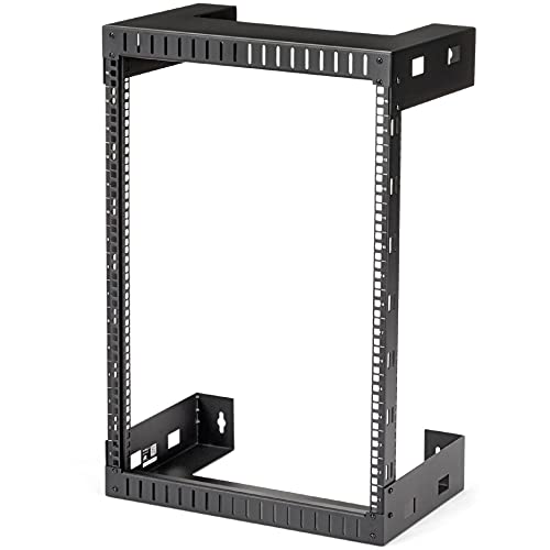 StarTech.com 15U 19" Wall Mount Network Rack - 12" Deep 2 Post Open Frame Server Room Rack for Data/AV/IT/Computer Equipment/Patch Panel with Cage Nuts & Screws 200lb Capacity, Black (RK15WALLO) StarTech.com 15U 19" Wall Mount Network Rack - 12" Deep 2 Post Open Frame Server Room Rack for Data/AV/IT/Computer Equipment/Patch Panel with Cage Nuts & Screws 200lb Capacity, Black (RK15WALLO)