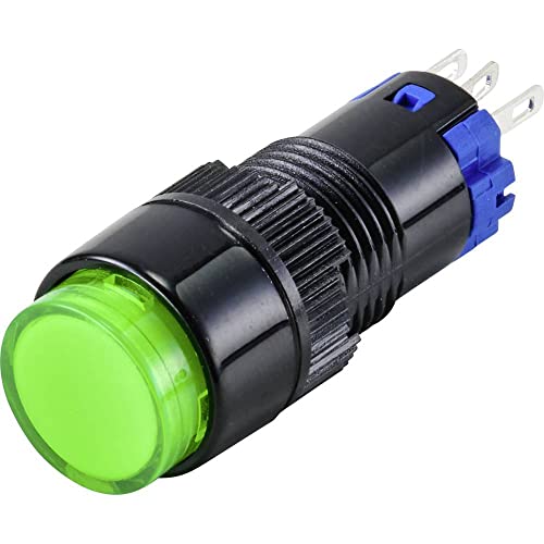 TRU COMPONENTS LAS2Y-11/G Drucktaster 250V 3A 1 x Aus/(Ein) tastend green IP40 1 pc(s)
