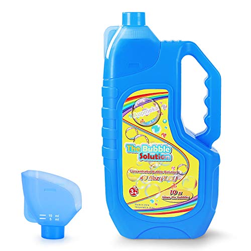 Aupmeka Bubble Solution Refills Concentrated Solution 40 Ounce( 3 Gallon ) Bubble Liquid with Funnel for Bubble Machine, Bubble Maker, Bubble Wand, Bubble Gun