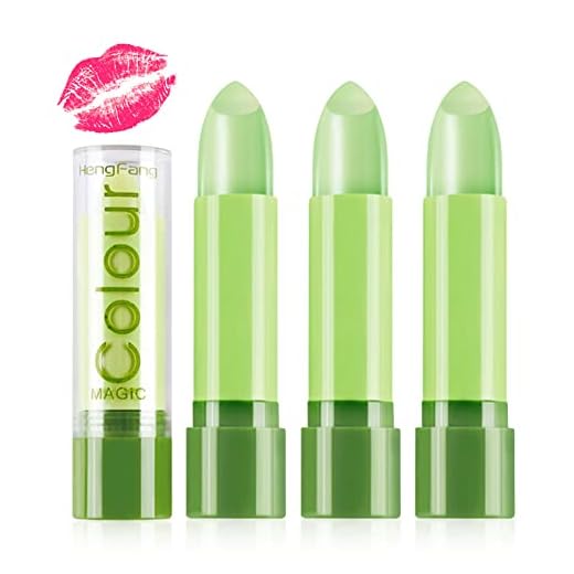 Lishang 3 Piezas Hidratante Pintalabios Cambia Color Labial Labiales Aloe Vera Barra de Labios Pintalabio Larga Duración Bálsamo Labial Mate Kit Maquillaje Mujeres Niña Regalo Cumpleaños