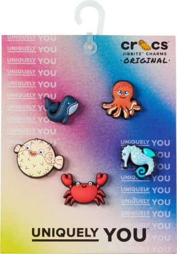 Image of Crocs 5-Pack Animal Shoe Charms | Jibbitz, Sea Friends, One Size
