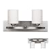 Brushed Nickel 2 Globe Vanity Bath Light Bar Interior Lighting Fixture