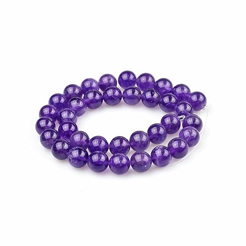 MJDCB Natural Round Stone Beads Purple Crystal 6mm Amethyst Loose Gemstone Beads for Jewelry Making Bracelet Necklace 60pcs - Image 2