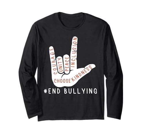 Unity Day Orange Kids 2021 Anti bullismo Amore Segno Lingua Maglia a Manica