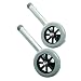 Lumex 603450A AutoStop Walker Wheel, 5" Diameter, Silver (Pack of 2)
