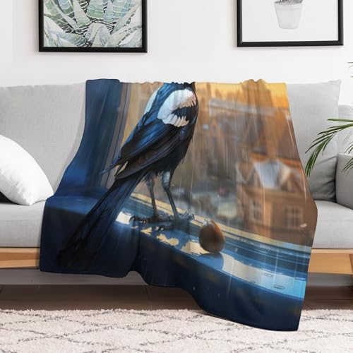 Plaid couverture flannel oiseau très doux et confortable 100x130 - 3
