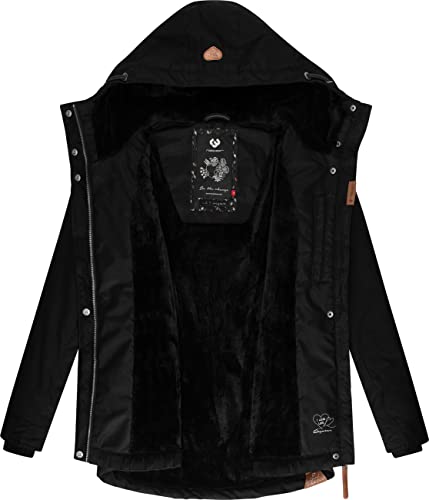 Winterjacke Damen Ragwear Kurze gefütterte Jacke mit Kapuze