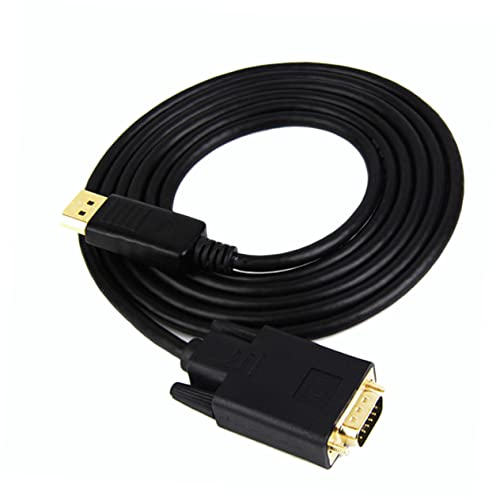 Mikikit Dp to Vga Cable Mini Displayport to Adapter to Audio Wire Line Adapter Cable for Computer to Vga Audio Wire Line to Adapter Cable to Vga Video Wire Line to Video Wire Line Black