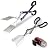 BBQ Croc 3-in-1 Barbecue Tool Pack - 15-inch & 18-inch with Light - Extra Light Tongs, Spatula and Grill Scraper (18 inch + 15 inch with Flashlight)