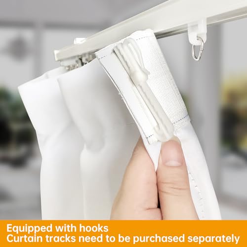 Image of hoeflife Room Divider Curtains, Blackout Ceiling Track Curtains with Hook Sound Proof Floor Curtains Perfect for Ceiling Mount Curtain Tracks Wall Divider for Room Separation