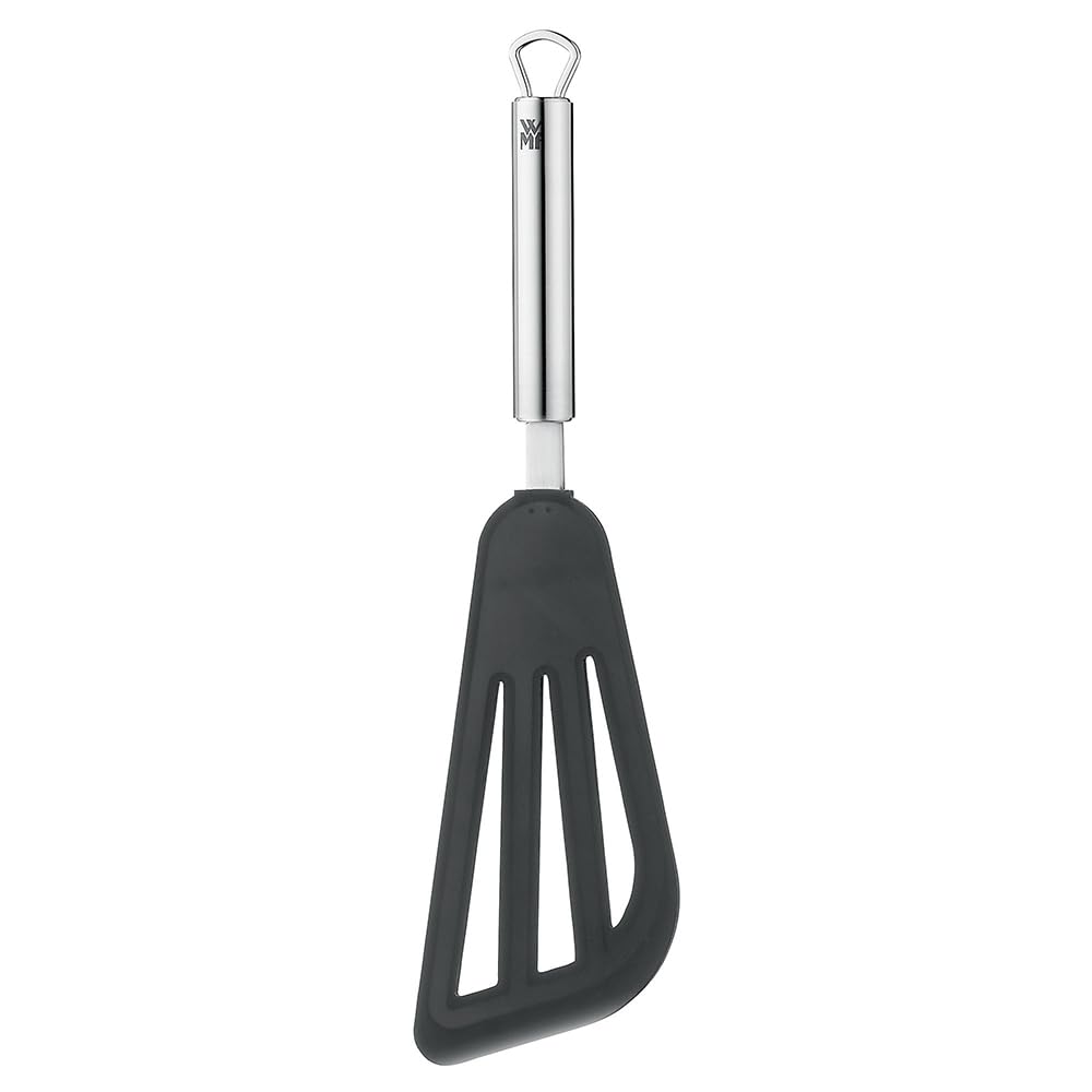 WMF Profi Plus silikonowa szpatułka 32 cm, stal nierdzewna Cromargan, częściowo matowana, silikonowa część przednia, nadaje się do mycia w zmywarce, odporna na wysokie temperatury