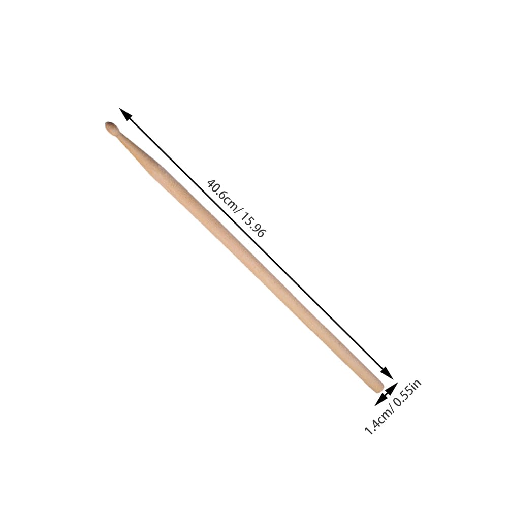 2 Sets Drumsticks 5A Rutschfeste Percussionsticks mit Aufbewahrungskoffer für Jazz-E-Drums Musikinstrument Percussion Schwarz