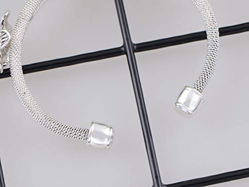 Alilang Womens Jewelry Gothic Punk Skull Floral Halloween Rhinestone Cuff Bracelet, Silver #TOP3