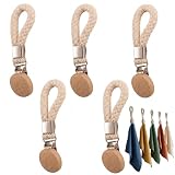 LMJOPYQ 5 Stück Handtuchaufhänger Ohne Nähen, Handtuchclips Zum Aufhängen, Handtuch Klammern Für Badezimmer, Handtuchhalter Clips, Weiße Maisstruktur