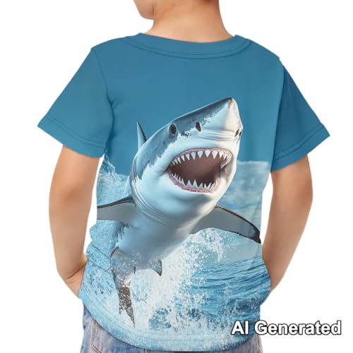 Image of Xhuibop Kids Tshirts Girls Boys 3-16 Years Summer Clothes for Teens Loose Fitting Tops