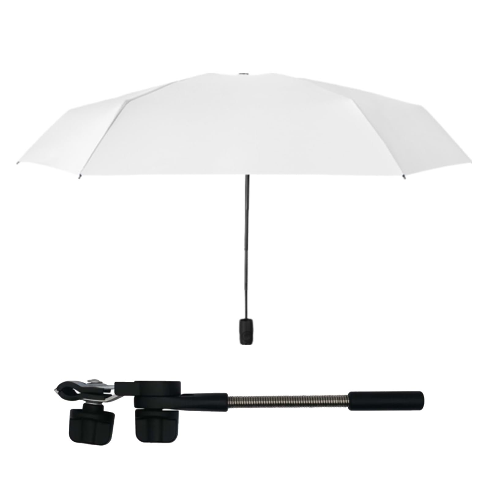 SMELEYOU Parapluie De Chaise Réglable Protection UV Pluie - Parasol Poussette Vélo Plage