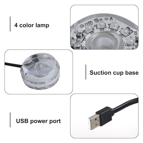 Image of MiOYOOW Submersible Lights, USB Waterproof Aquarium Light with Fixed Suction Cups for Aquarium Decoration