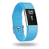 La correa viene con lengüetas Fitbit Charge 2 en ambos extremos, que se bloquean en la interfaz del reloj de forma precisa y segura.