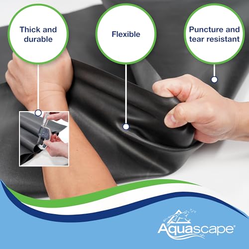 Aquascape PRO Grade 45 MIL EPDM Fish-Safe Pond Liner, 5 x 10 feet, 50 sq ft, Black by Aquascape - Image 3