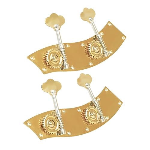 HANABASS 2Pcs Lightweight Double Bass Tuning Pegs Durable String Button Tuners for Enhanced Sound Quality Stability Golden Finish Double Bass Accessories